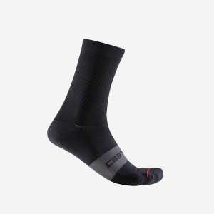 Black Men Castelli ESPRESSO 15 Socks | FEVQP-4318