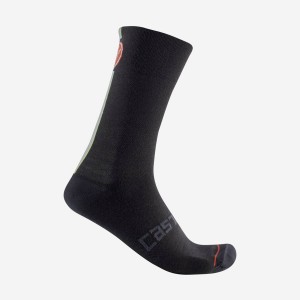 Black Men Castelli RACING STRIPE 18 Socks | VHZNP-2831