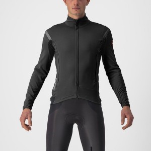 Black / Black Men Castelli PERFETTO RoS 2 Jackets | WQDGH-3178