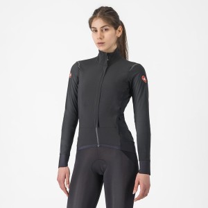 Black / Black Women Castelli ALPHA FLIGHT ROS W Jackets | CQNZT-0574