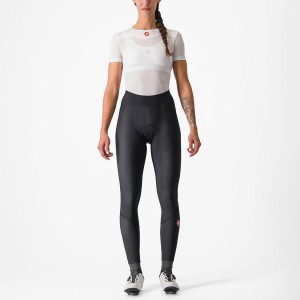 Black / Black Women Castelli VELOCISSIMA THERMAL Leggings | UGPDA-5984