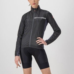 Black / Dark Grey Women Castelli SQUADRA STRETCH W Protection | YSENQ-3821