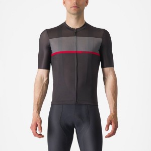 Black / Dark Grey / Red Men Castelli TRADIZIONE Jersey | VDINE-0398