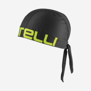 Black / Light Green Men Castelli CASTELLI BANDANA Headwear | EQNCD-3417