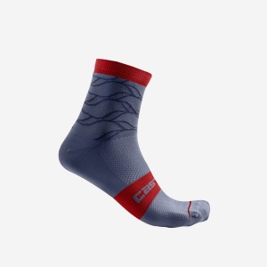 Blue Women Castelli CLIMBER'S 3.0 12 CM Socks | FAZWY-4672