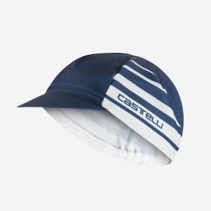 Blue / Silver Grey Men Castelli CLASSICO Cap | ORQJB-7041