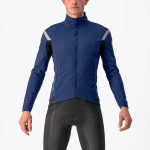 Blue / Silver Men Castelli PERFETTO RoS 2 Jackets | JBMLR-7946