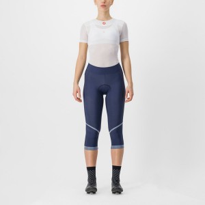 Blue / Silver Women Castelli VELOCISSIMA THERMAL KNICKER Leggings | JOZGR-6218