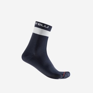 Blue / White Men Castelli PROLOGO LITE 15 Socks | HXOPB-9826