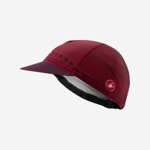 Burgundy Men Castelli ROSSO CORSA Cap | ZOPJE-0372