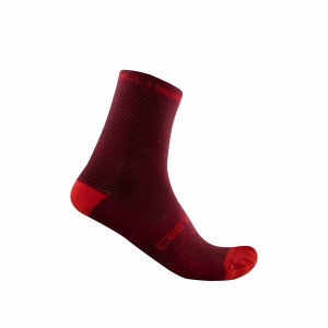 Burgundy Men Castelli SUPERLEGGERA T 12 Socks | XTUEW-4916