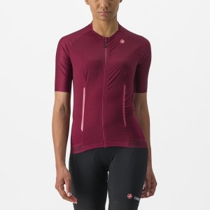 Burgundy Women Castelli ENDURANCE W Jersey | MNBTP-1834