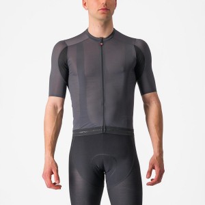 Dark Grey Men Castelli SUPERLEGGERA 3 Jersey | YPJIS-2539