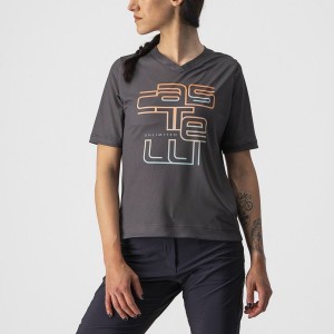 Dark Grey Women Castelli TRAIL TECH W TEE Jersey | TMXCE-1402