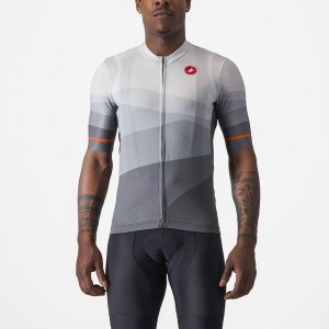 Dark Grey / Silver Grey Men Castelli ORIZZONTE Jersey | UMVNP-3968