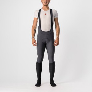 Dark Grey / Silver Men Castelli VELOCISSIMO 5 Bib Tights | PHTIE-7041