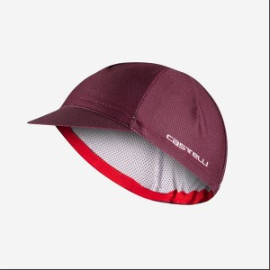 Deep Burgundy Men Castelli ROSSO CORSA 2 Cap | REWFT-3579