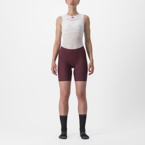 Deep Burgundy / Red Women Castelli PRIMA Shorts | SRZFW-7305