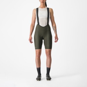 Deep Green Women Castelli ESPRESSO W DT Bib Shorts | IMKFU-3987