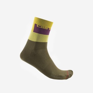 Green Men Castelli BLOCCO 15 Socks | OUHLB-7016