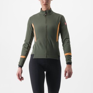 Green Women Castelli DINAMICA 2 Jackets | QUYLX-0154