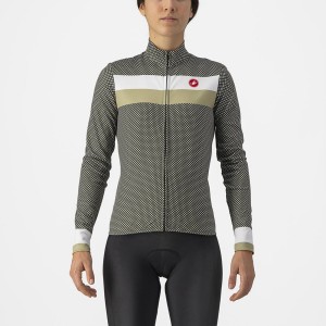 Green / White / Green Women Castelli VOLARE LS Jersey | VBPMD-9760