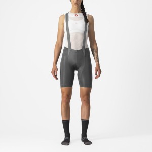 Grey Women Castelli FREE AERO RC W Bib Shorts | MBHJI-8417