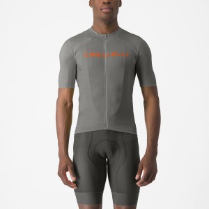 Grey / Orange Men Castelli PROLOGO LITE Jersey | NHABX-9027