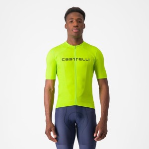 Light Green / Deep Green Men Castelli PROLOGO LITE Jersey | JATYN-8609