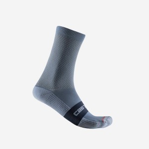 Light Grey Blue Men Castelli ESPRESSO 15 Socks | WXHGI-1243