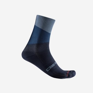 Light Grey Blue / Blue Men Castelli ORIZZONTE 15 Socks | CAYDJ-9720