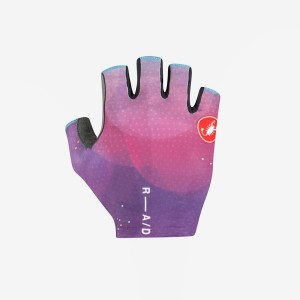 Multicolor Purple Men Castelli COMPETIZIONE 2 Gloves | JICXL-1265