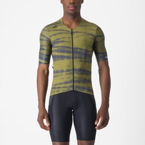 Olive Men Castelli UNLIMITED PRO Jersey | FCVDH-9423