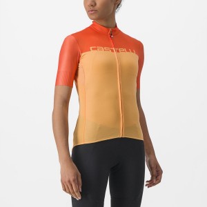 Orange / Deep Red Women Castelli VELOCISSIMA Jersey | GRMOJ-4357