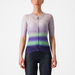 Purple White / Green / Dark Purple Women Castelli CLIMBER'S 4.0 W Jersey | XBYGV-5396