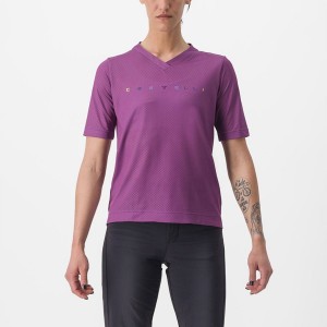 Purple Women Castelli TRAIL TECH 2 W TEE Jersey | XOKWV-9643