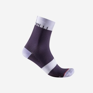 Purple Women Castelli VELOCISSIMA 12 Socks | JZACX-9234