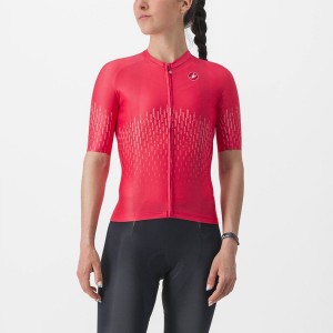 Red Women Castelli AERO PRO W Jersey | HJKCN-0543