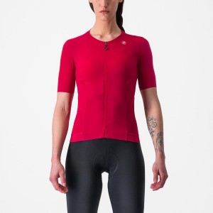 Red Women Castelli PREMIO W Jersey | OHCIQ-2819