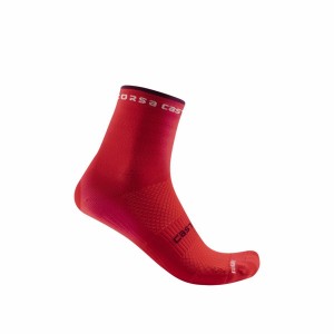 Red Women Castelli ROSSO CORSA W 11 Socks | YUZJC-1043