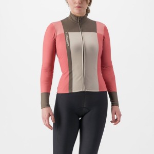 Red Women Castelli UNLIMITED W THERMAL Jersey | STAQL-4291