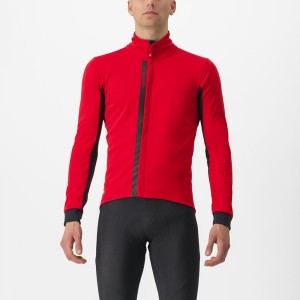 Red / Black Black Men Castelli ENTRATA Jackets | OFWHV-9531