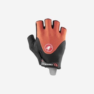 Red / Black Men Castelli ARENBERG GEL 2 Gloves | DOVAP-7695