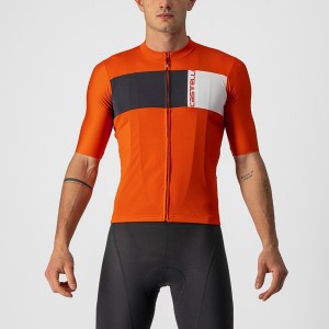 Red / Black / White Men Castelli PROLOGO 7 Jersey | LOMEK-1768