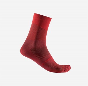 Red / Red Men Castelli ORIZZONTE 15 Socks | KGXSH-7381