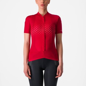 Red / Red Women Castelli UNLIMITED SENTIERO 3 Jersey | EUGHQ-3042