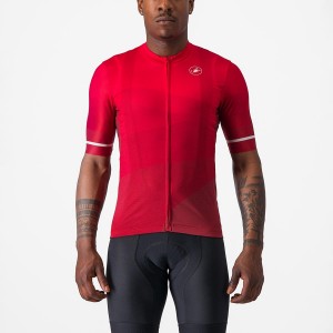 Red / Red / White Men Castelli ORIZZONTE Jersey | XYKBT-5076