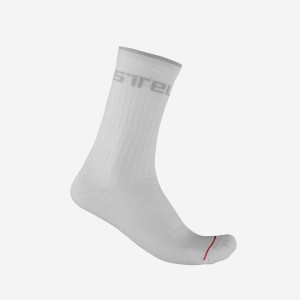 White Men Castelli DISTANZA 20 Socks | YXDZS-8643