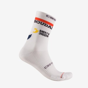 White Men Castelli ROSSO CORSA PRO 15 Socks | ZKNFS-3861