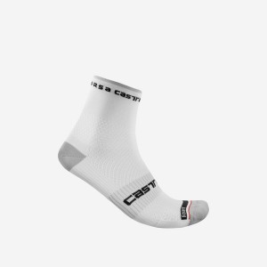 White Men Castelli ROSSO CORSA PRO 9 Socks | HSQZV-8245